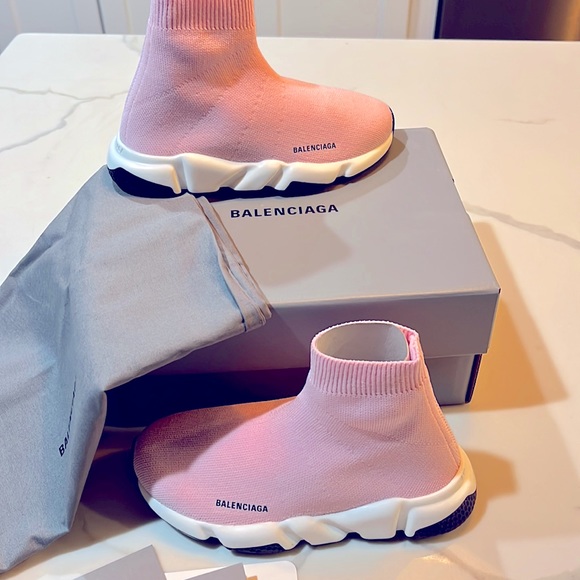 Balenciaga Kids Speed LT Sneakers -light pink- size 27-28 - Picture 1 of 12